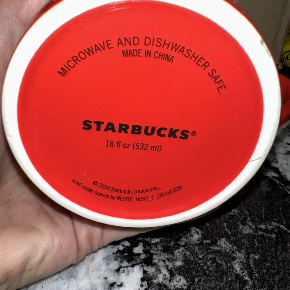 Starbucks Red Holiday Mug 18oz 2020 Holly Poinsettia & 2019 Coffee Is Magic Mug